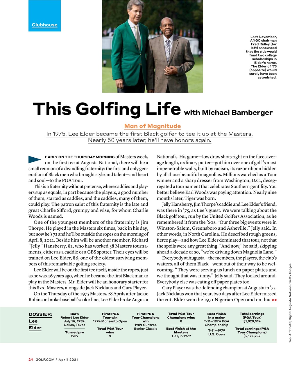 Golf Magazine Preview Pages