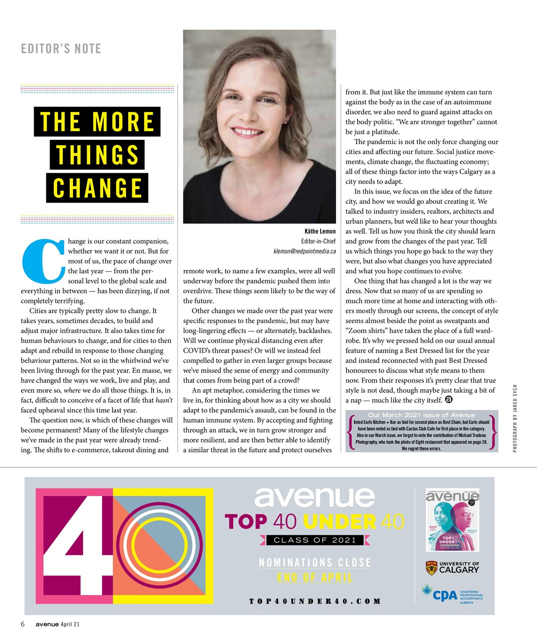 Avenue Calgary Preview Pages