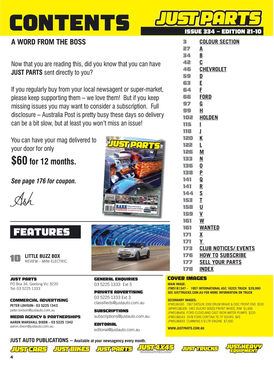 JUST PARTS Preview Pages
