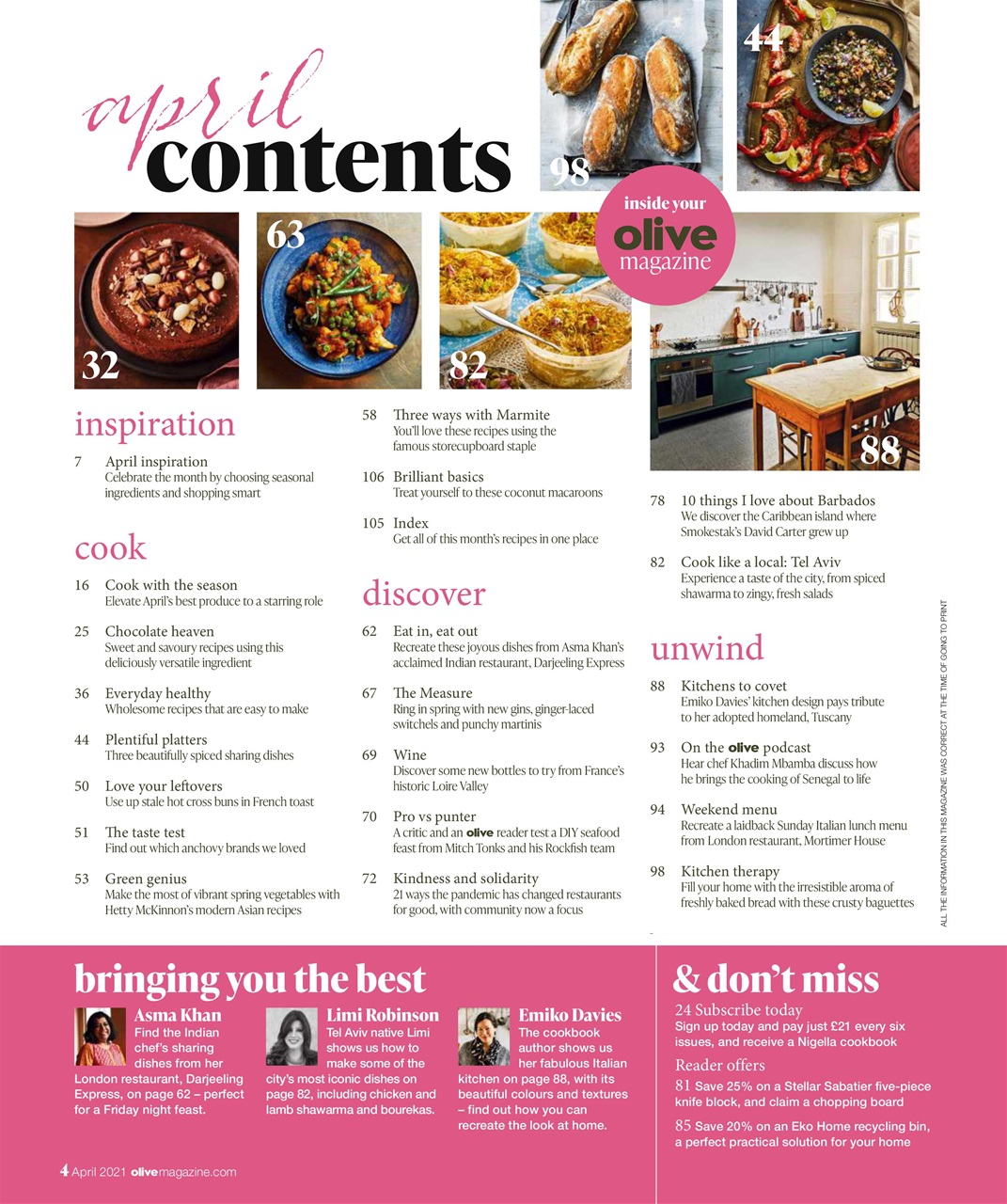 Olive Magazine Preview Pages