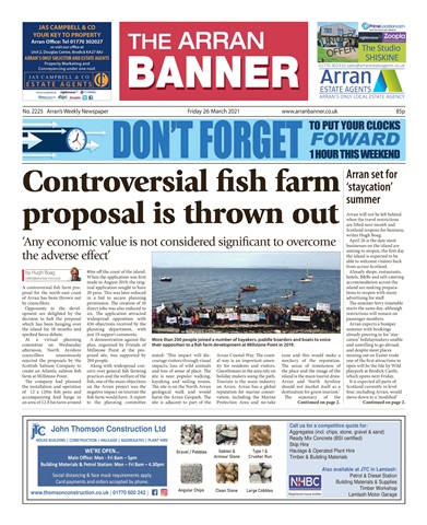 Arran Banner issue 26th March 2021