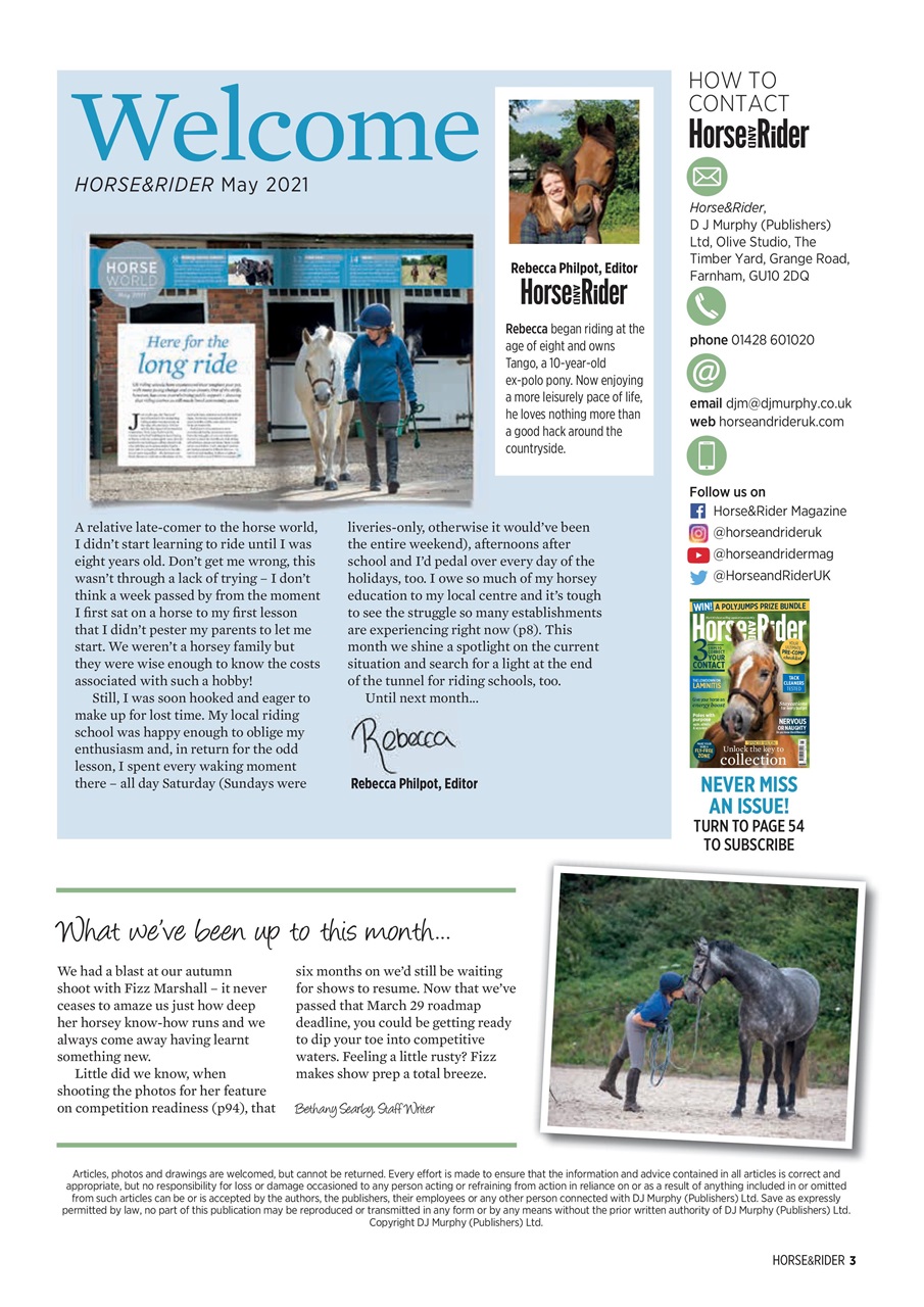 Horse&Rider Magazine - UK equestrian magazine for Horse and Rider Preview Pages