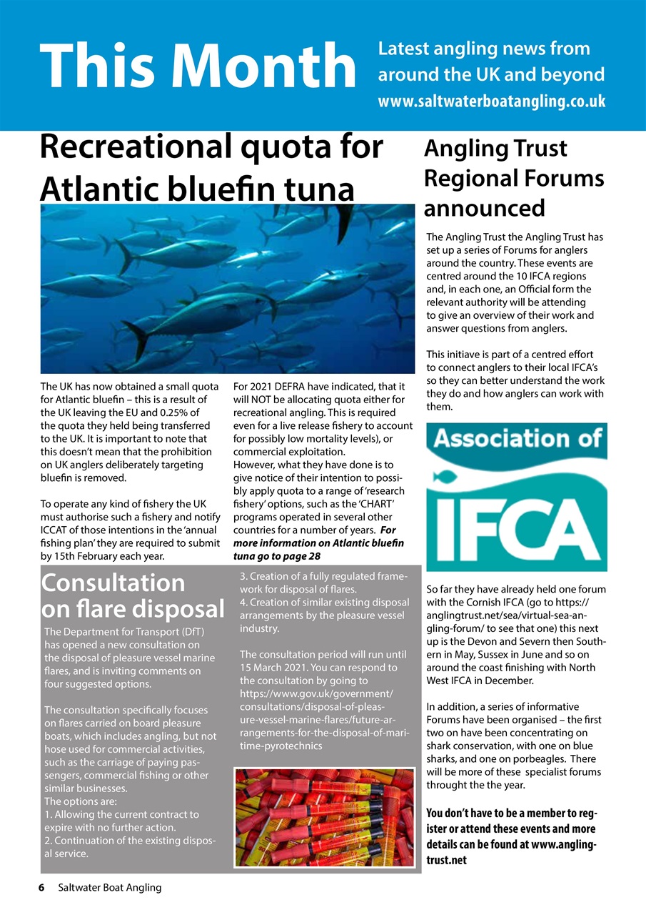 Saltwater Boat Angling Preview Pages