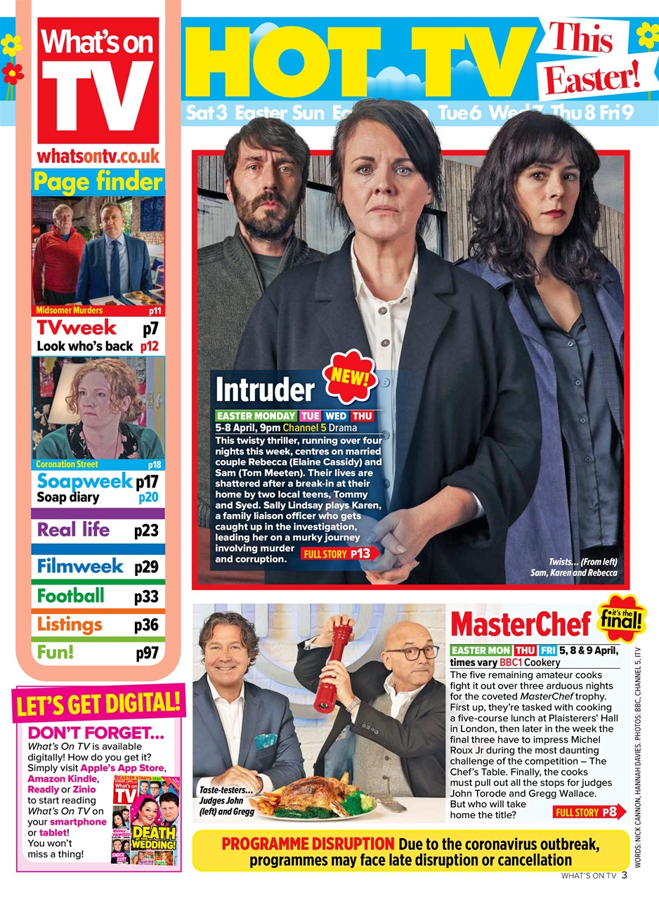 What's on TV Preview Pages