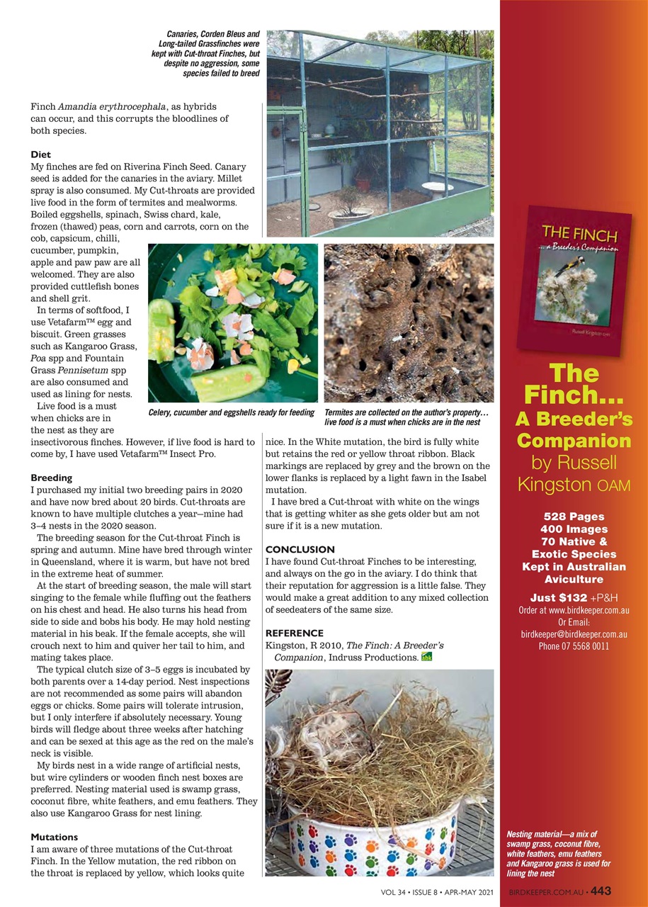 Australian Birdkeeper Magazine Preview Pages