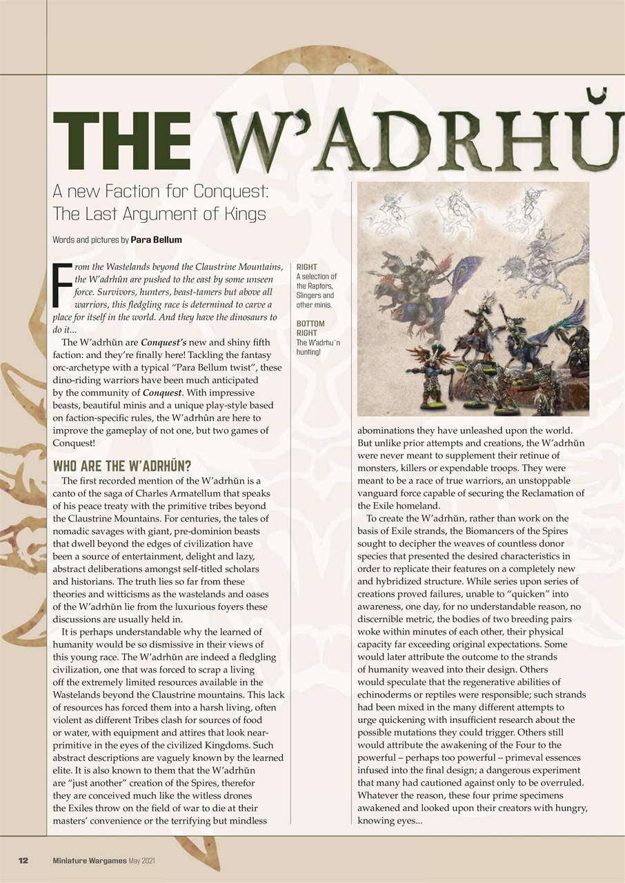 Miniature Wargames Preview Pages