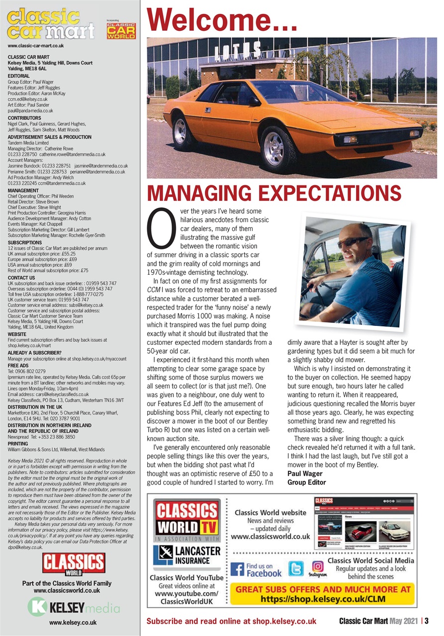 Classic Car Mart Preview Pages