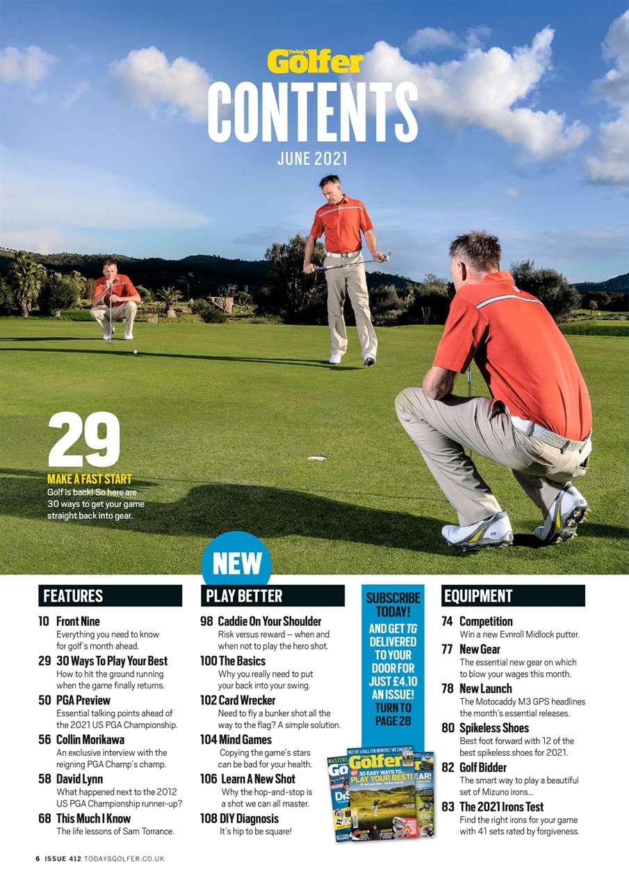 Today's Golfer Preview Pages