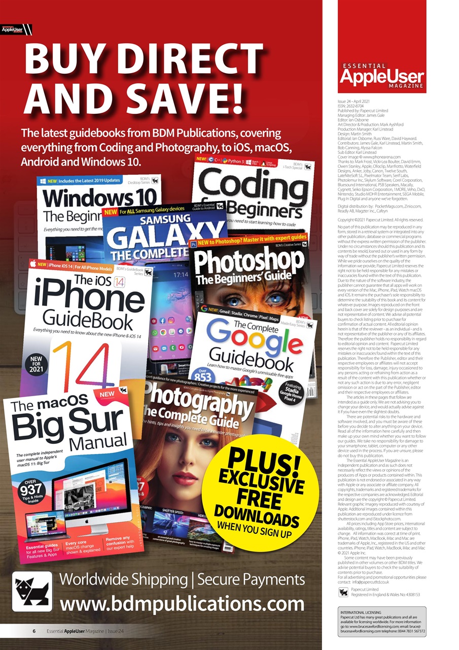 Essential Apple User Preview Pages