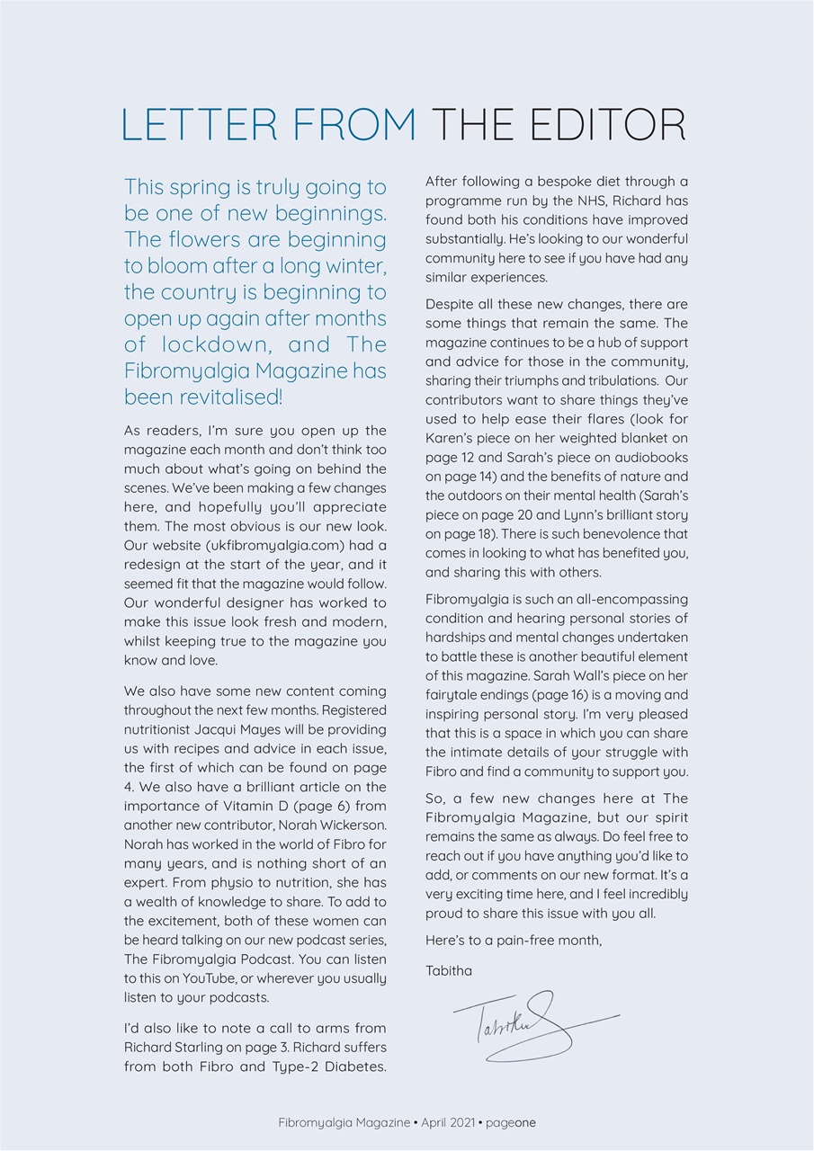 Fibromyalgia Magazine Preview Pages