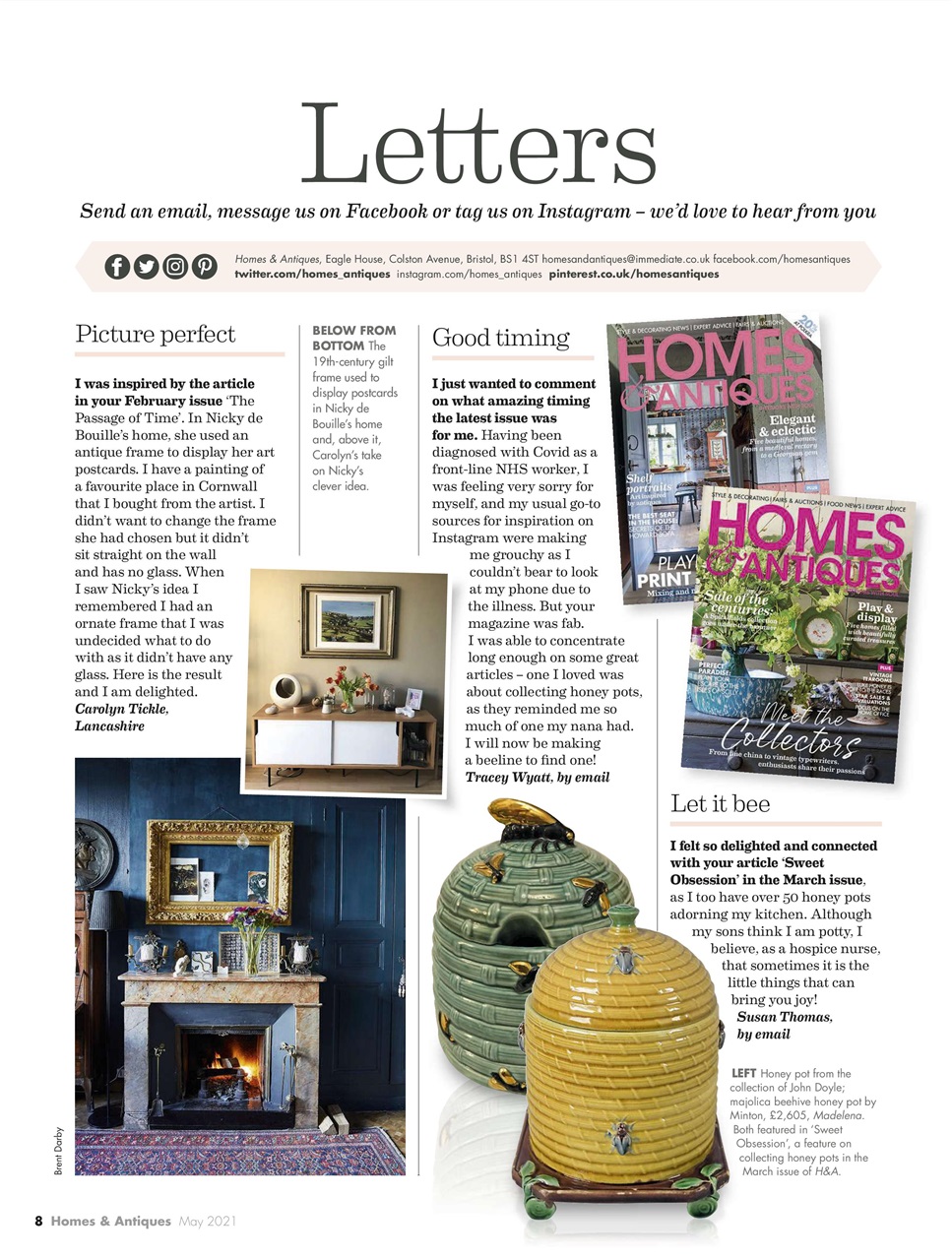 Homes & Antiques Magazine Preview Pages