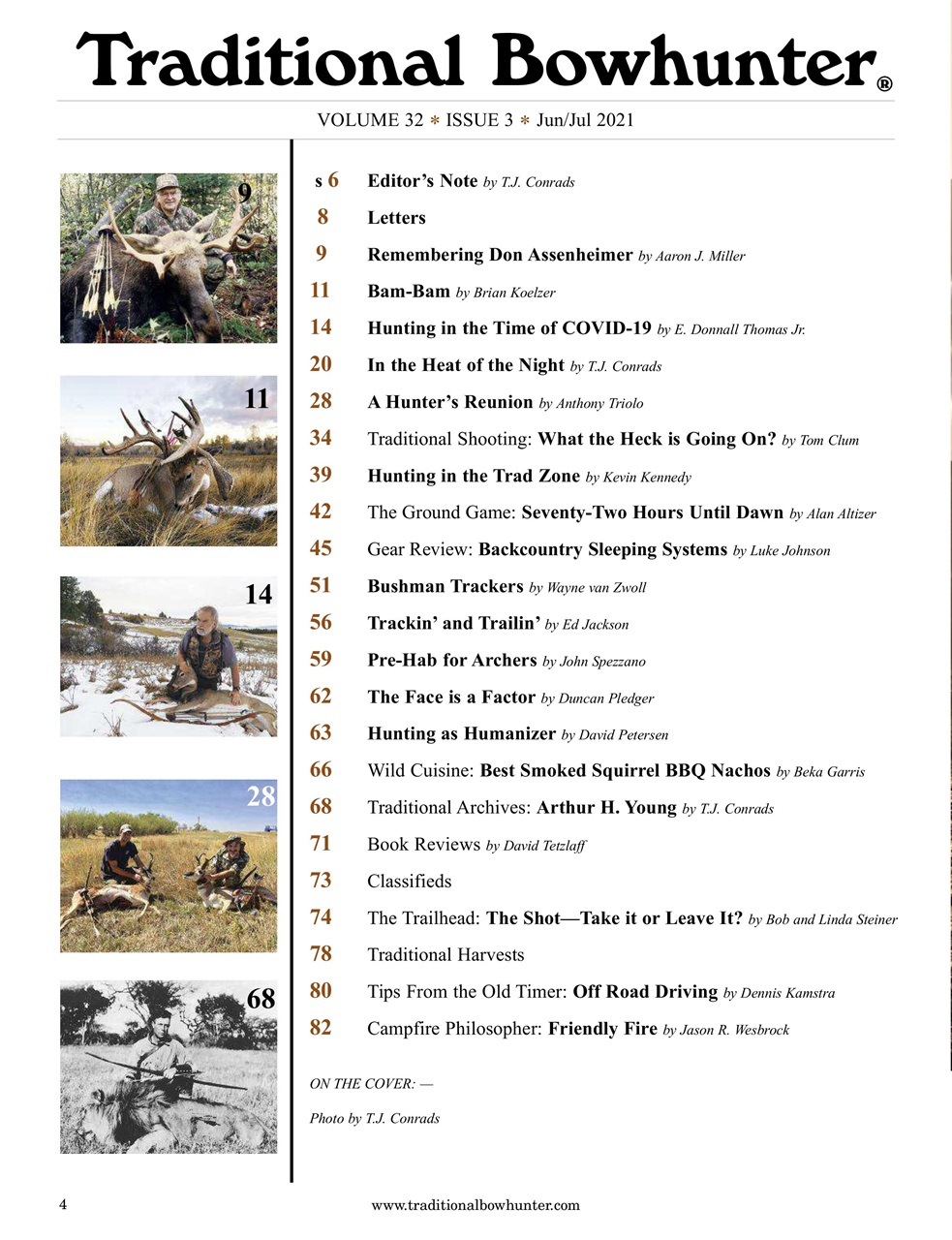 Traditional Bowhunter Magazine Preview Pages