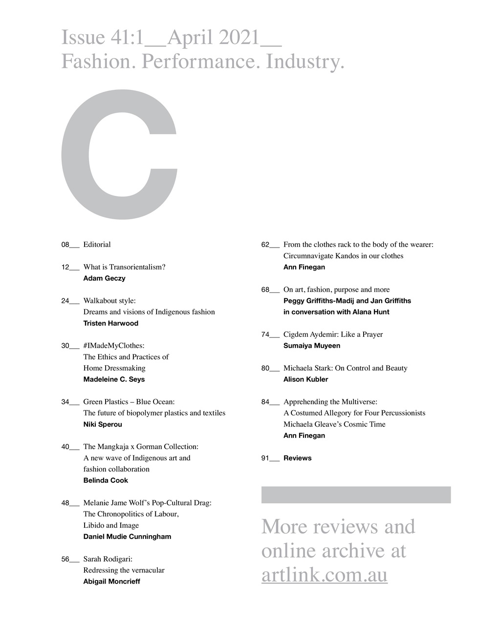 Artlink Magazine Preview Pages