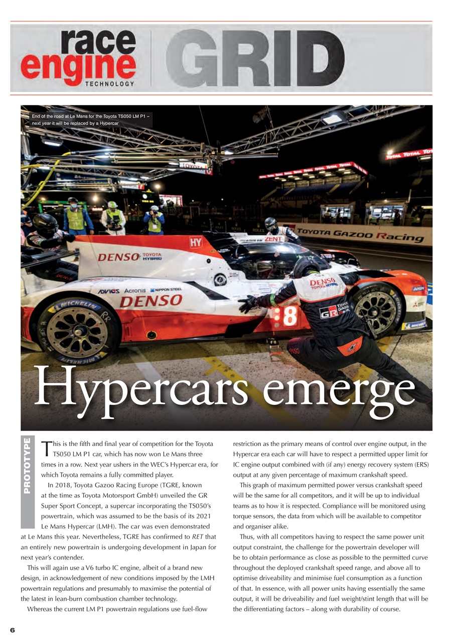 Race Engine Technology Preview Pages