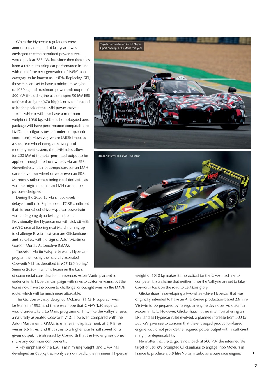 Race Engine Technology Preview Pages