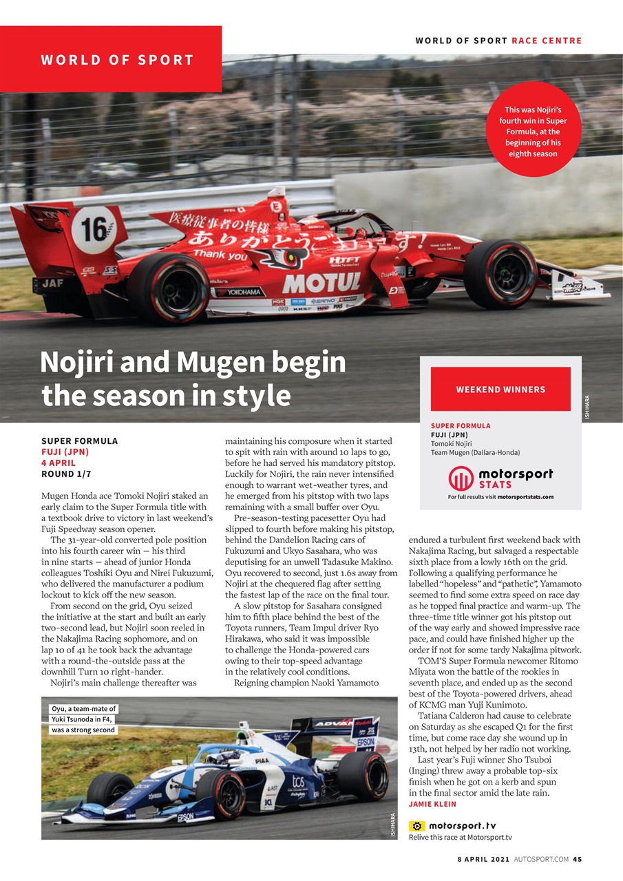 Autosport Preview Pages