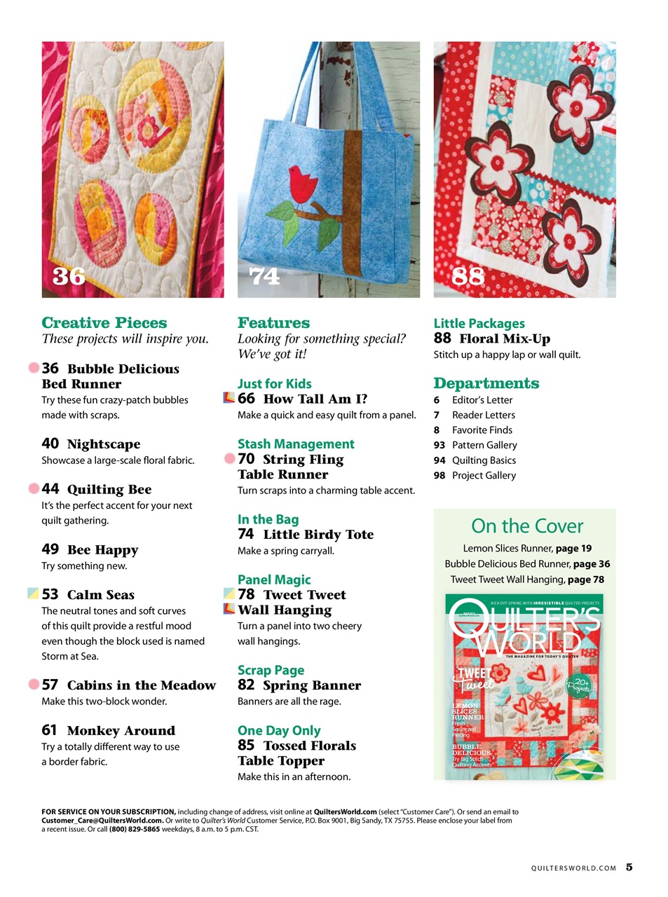 Quilter's World Preview Pages