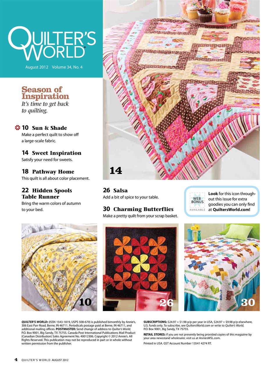 Quilter's World Preview Pages