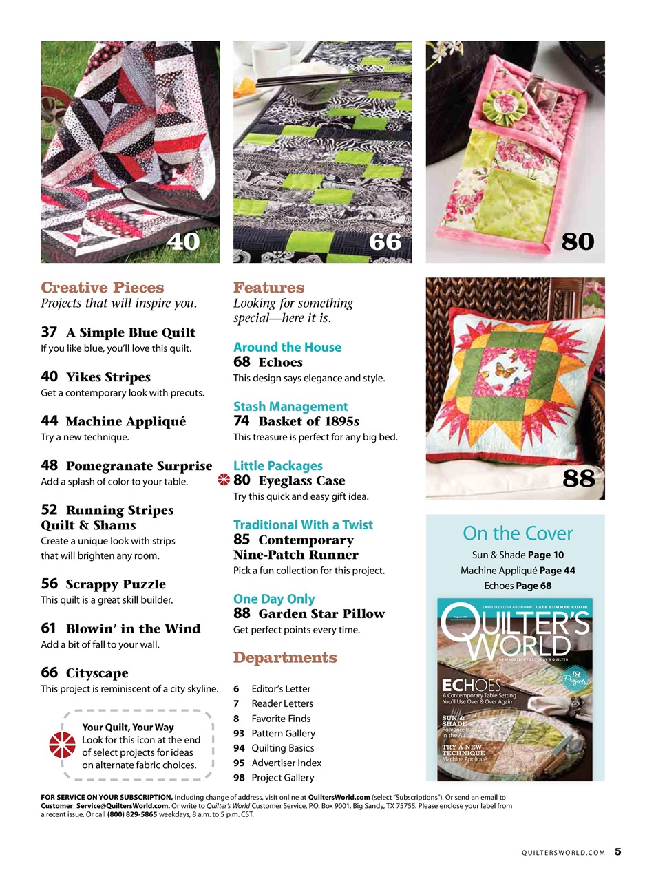 Quilter's World Preview Pages