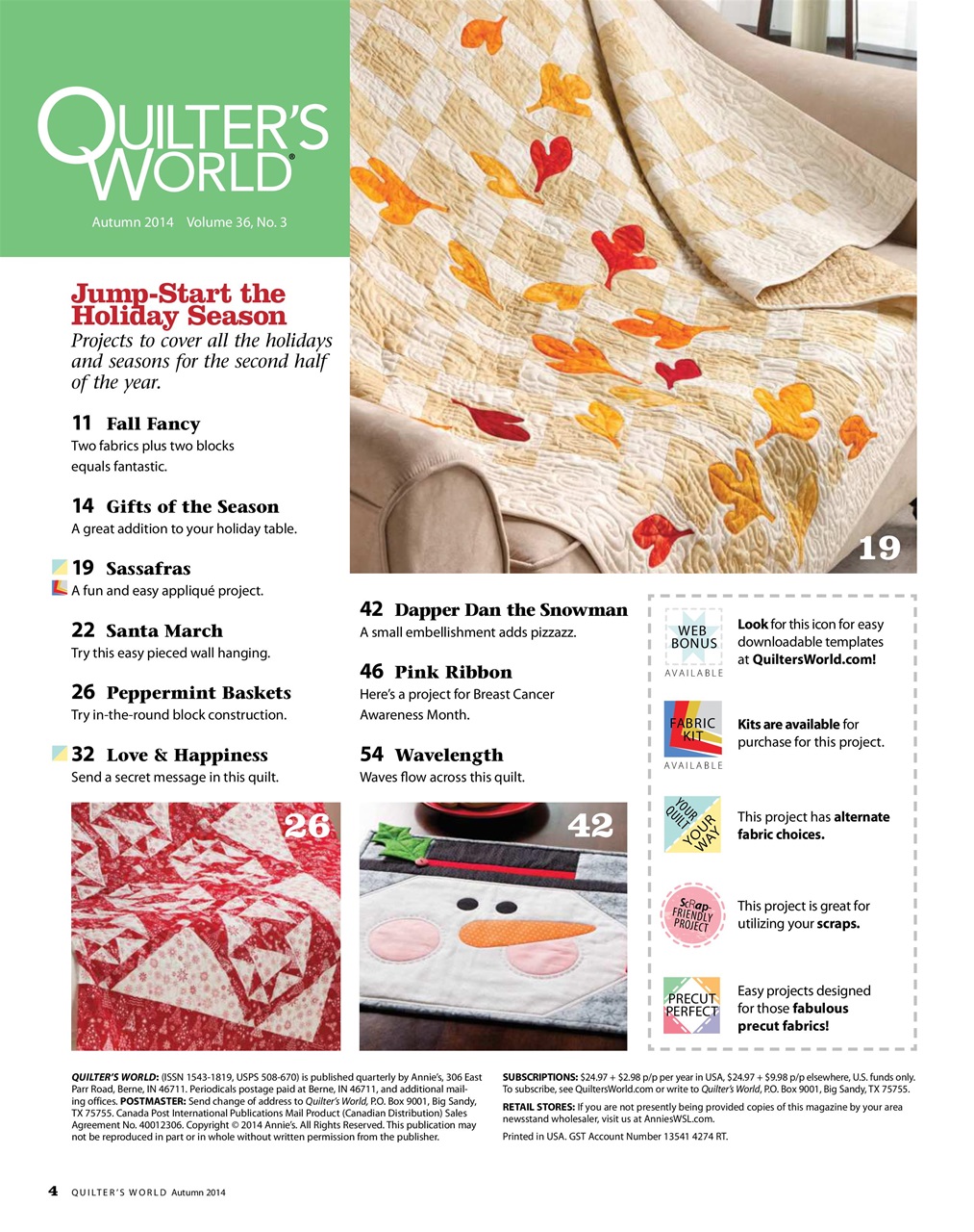 Quilter's World Preview Pages
