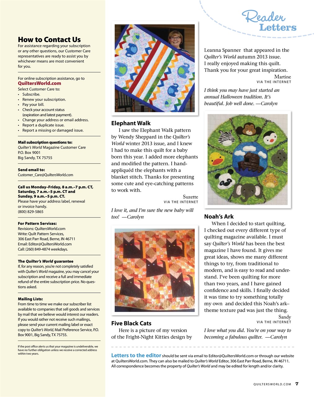 Quilter's World Preview Pages