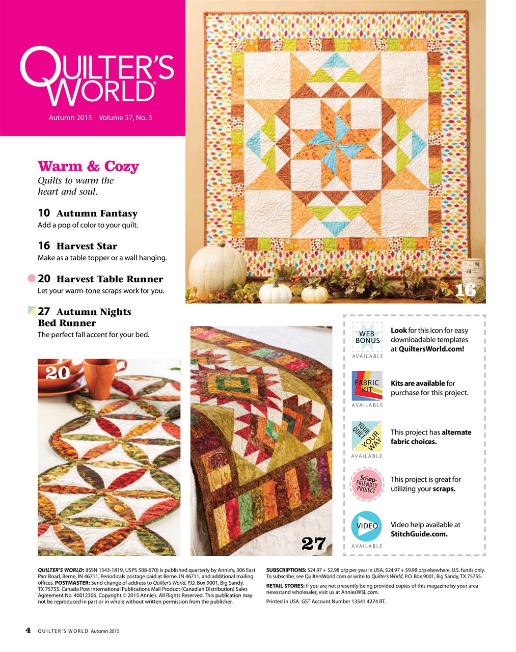 Quilter's World Preview Pages