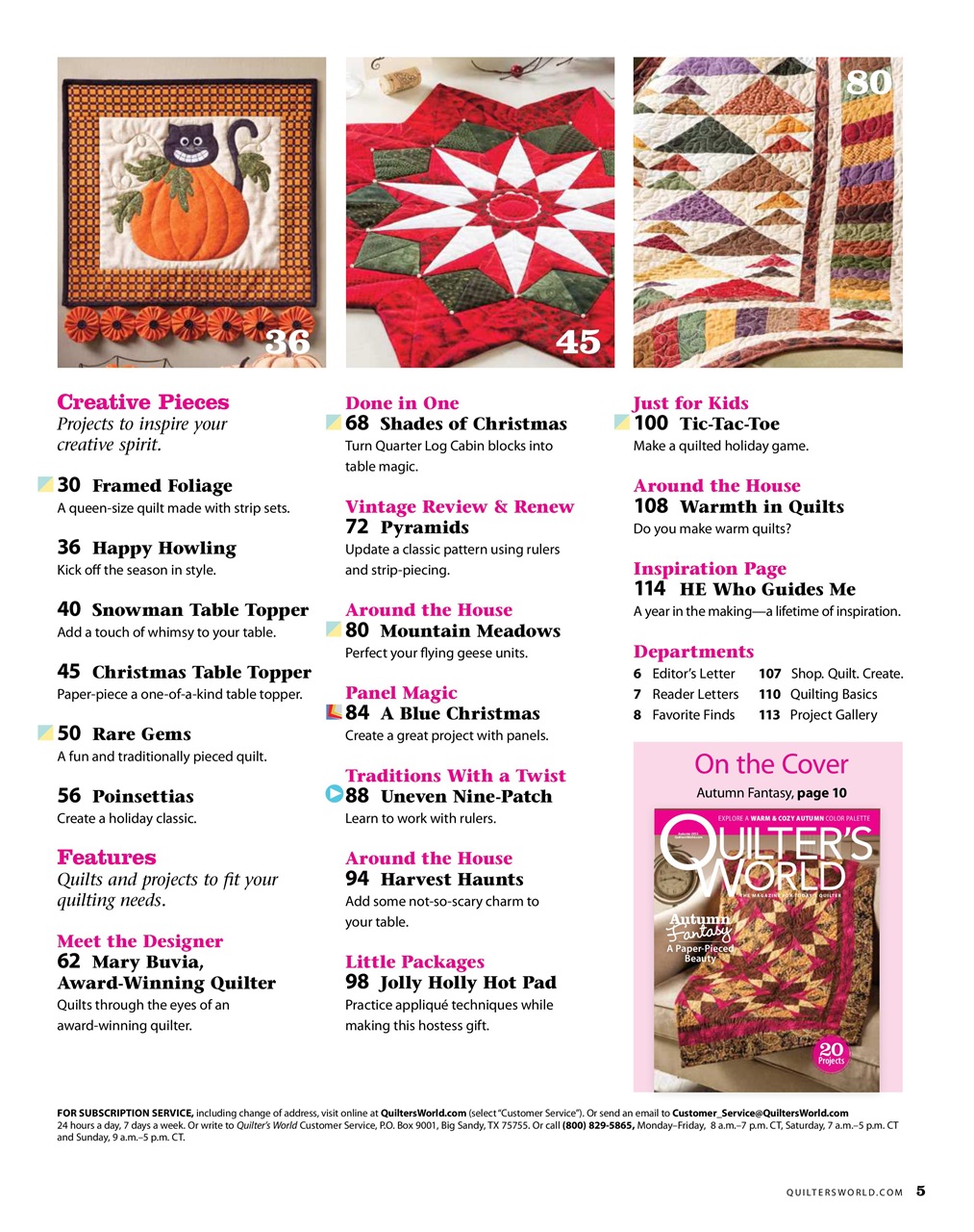 Quilter's World Preview Pages