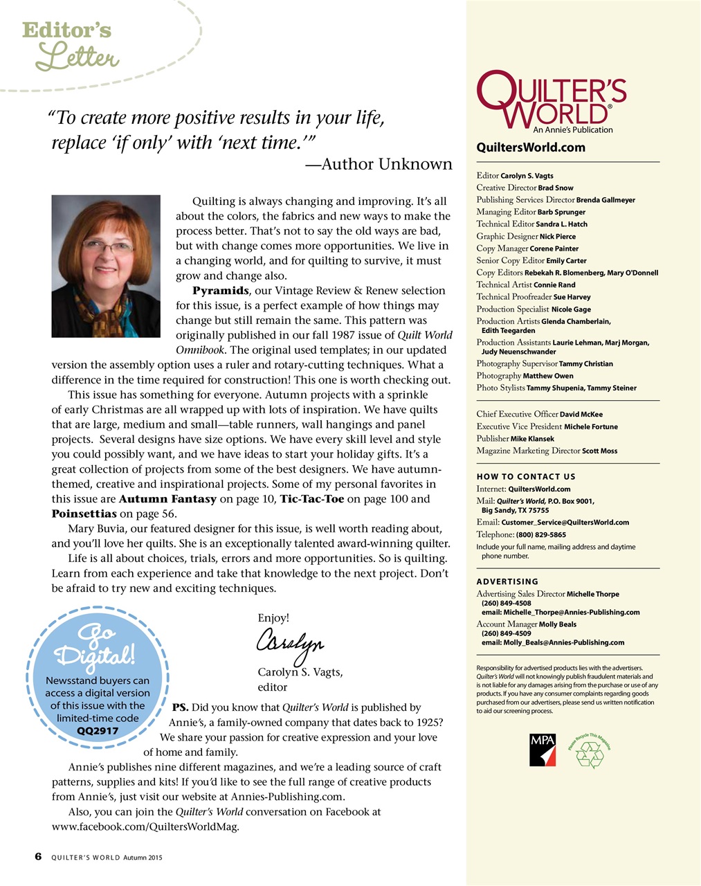 Quilter's World Preview Pages