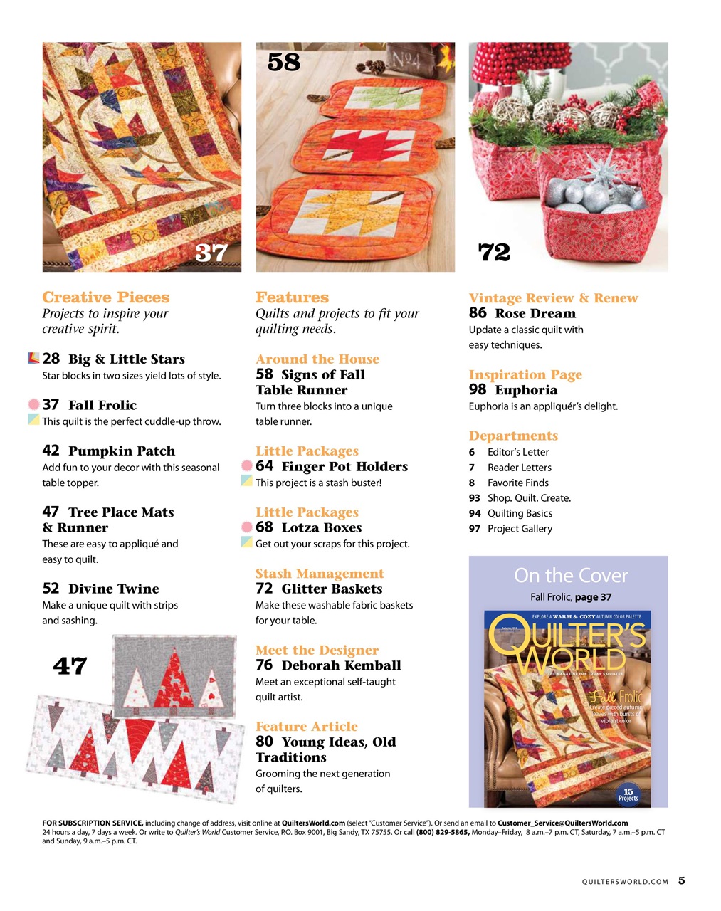 Quilter's World Preview Pages