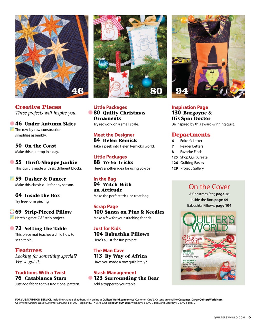 Quilter's World Preview Pages