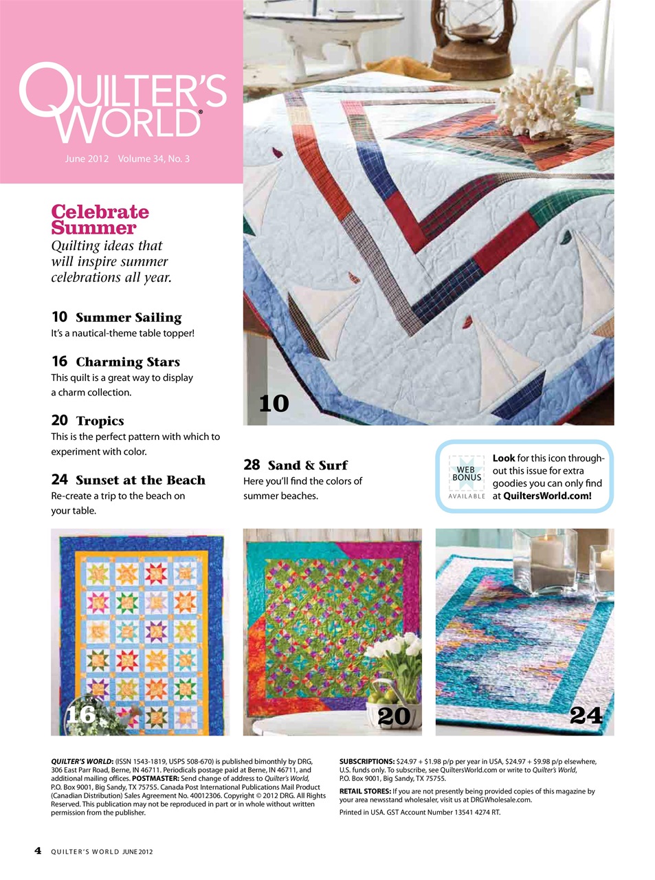 Quilter's World Preview Pages