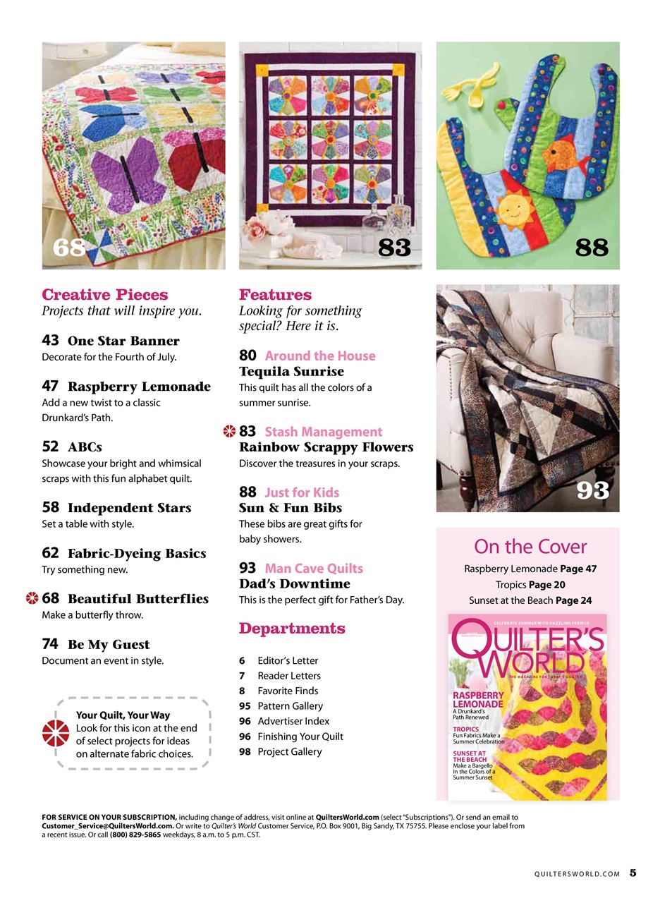 Quilter's World Preview Pages