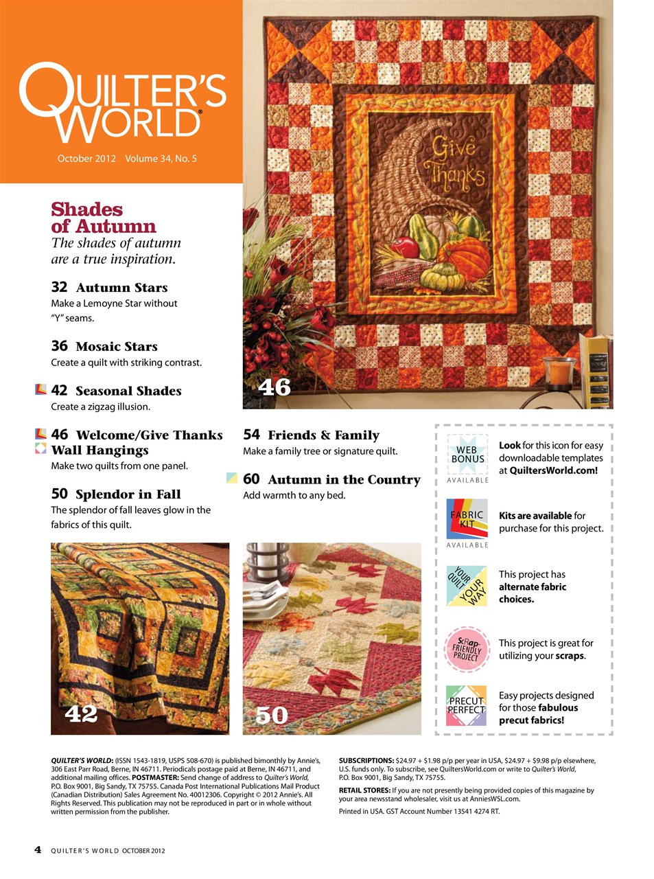 Quilter's World Preview Pages