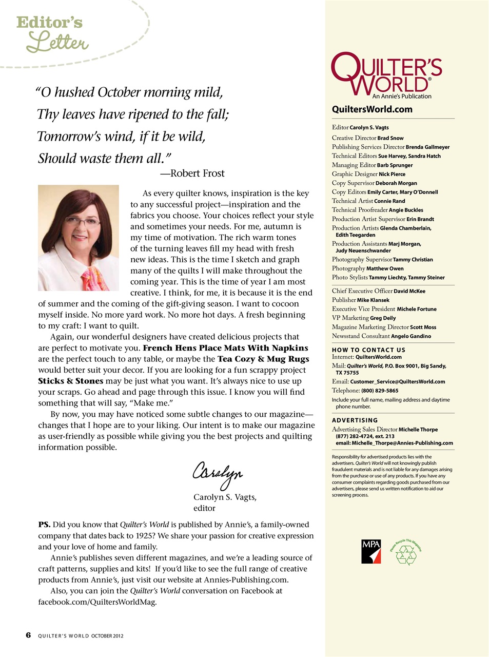 Quilter's World Preview Pages