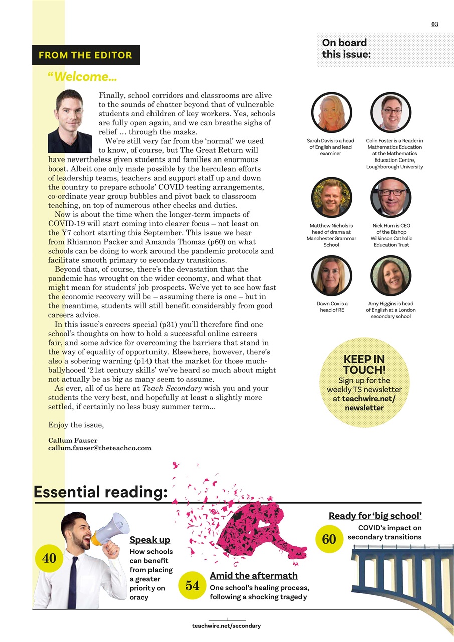 Teach Secondary Preview Pages