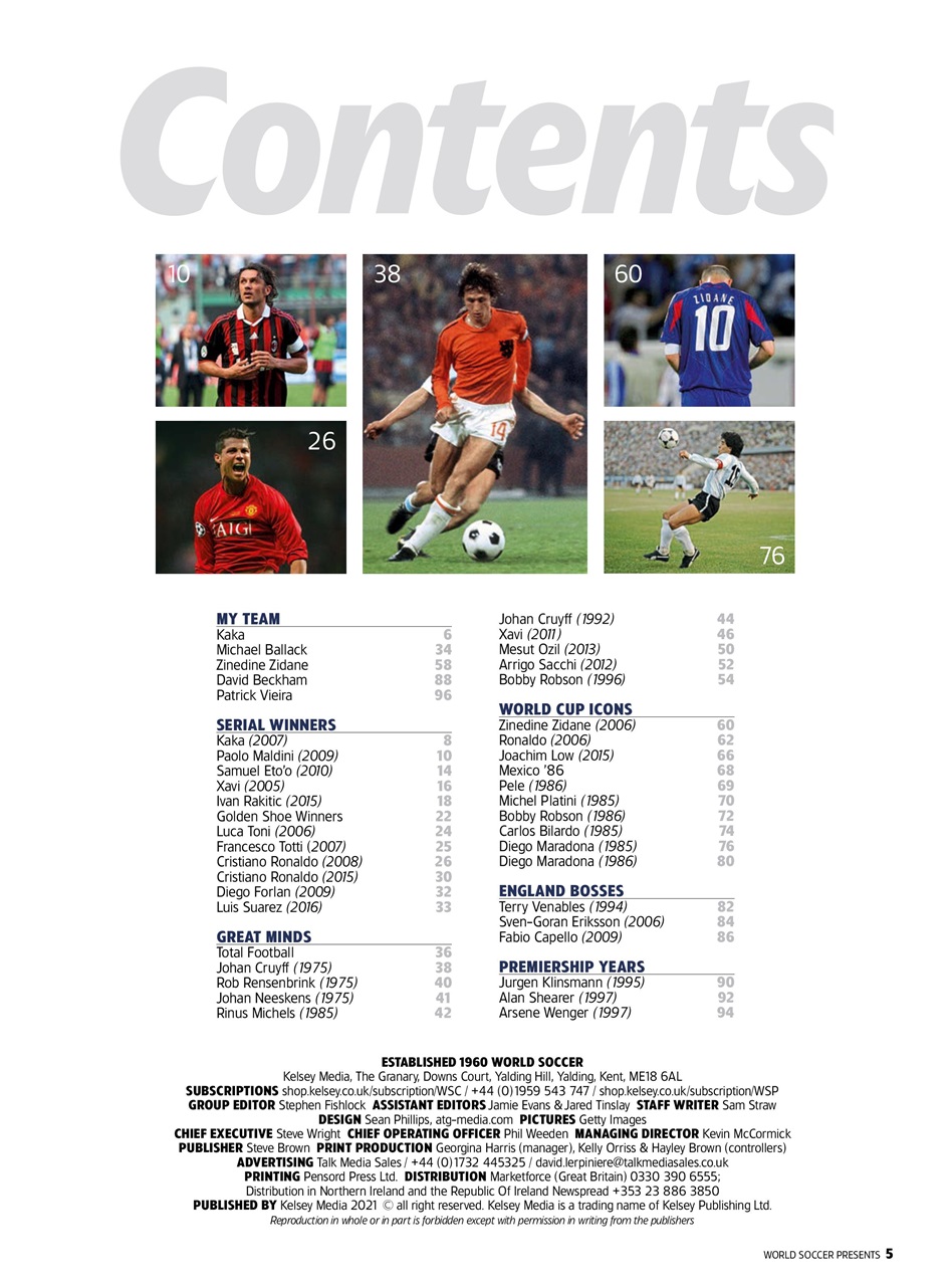 World Soccer Presents Preview Pages