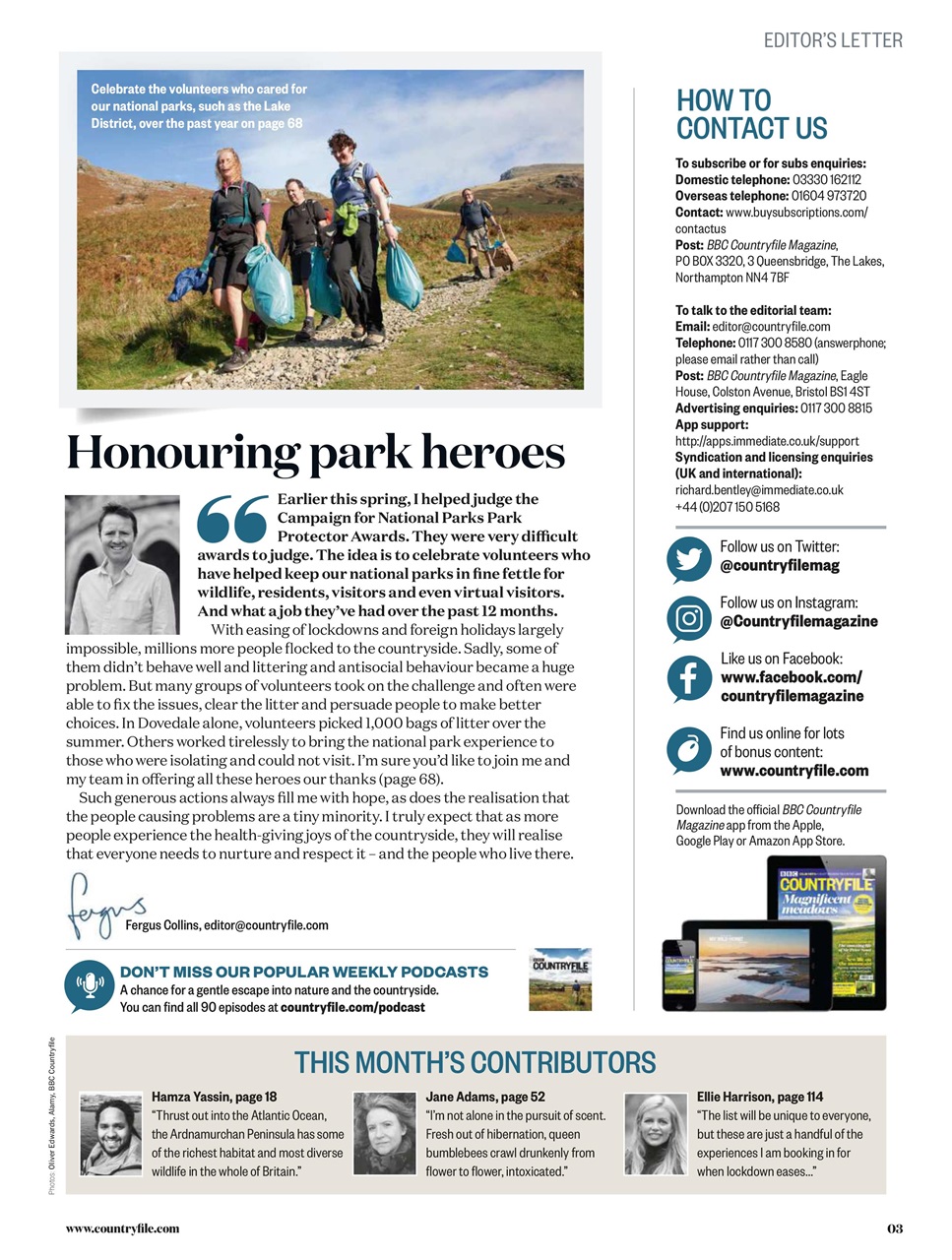 BBC Countryfile Magazine Preview Pages