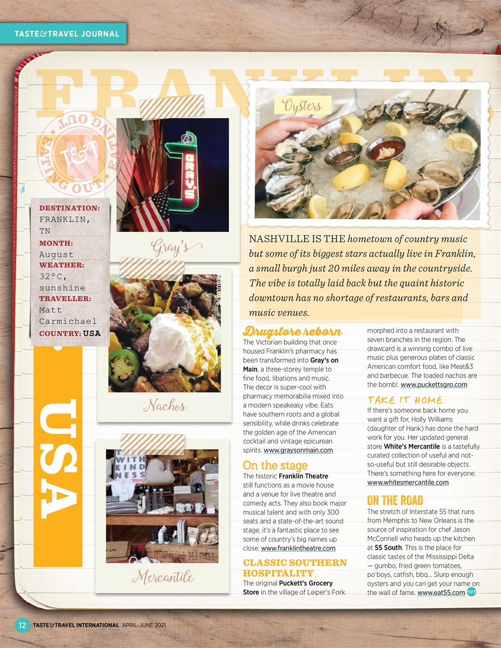 Taste & Travel International Preview Pages