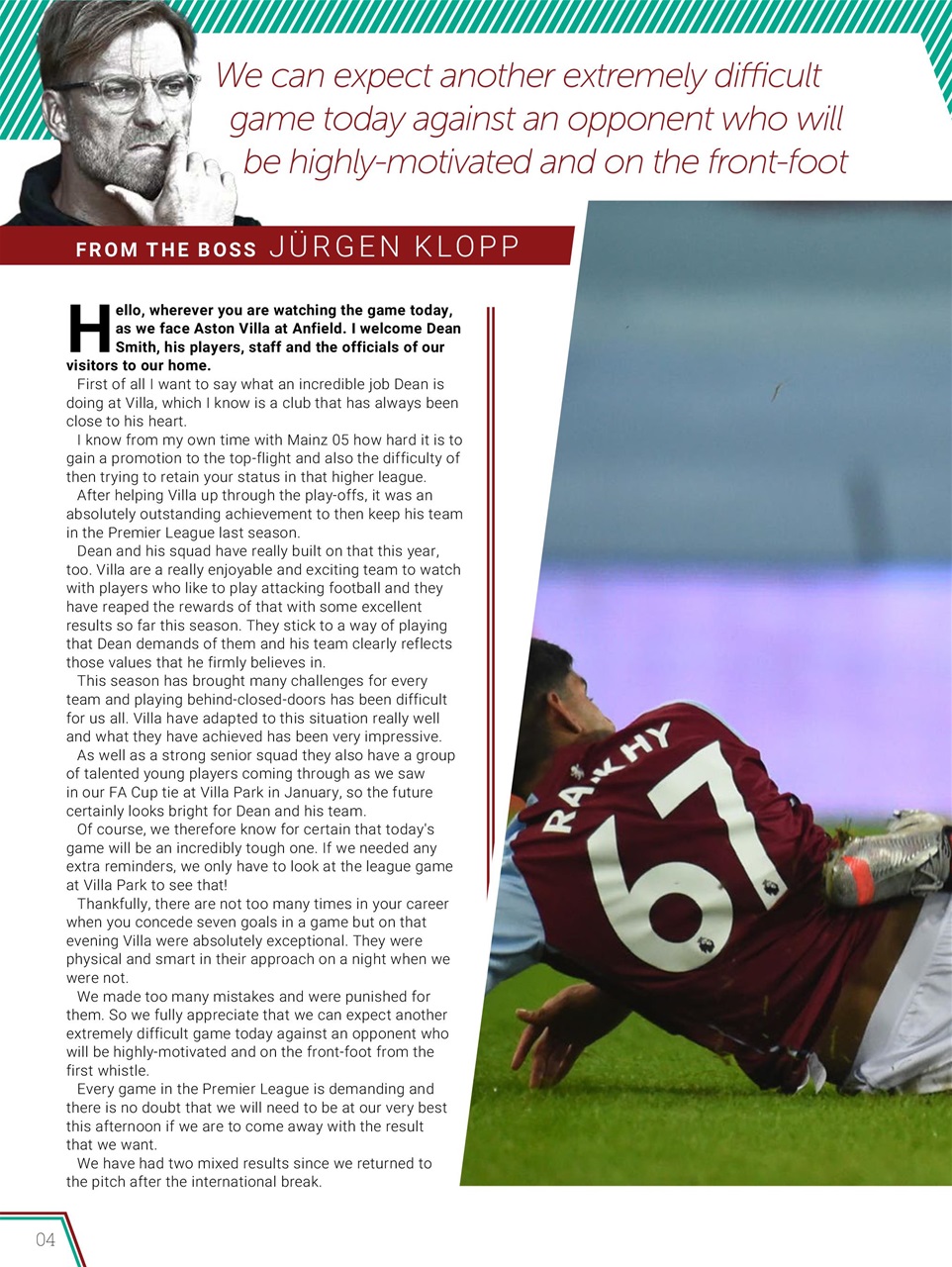 Liverpool FC Programmes Preview Pages