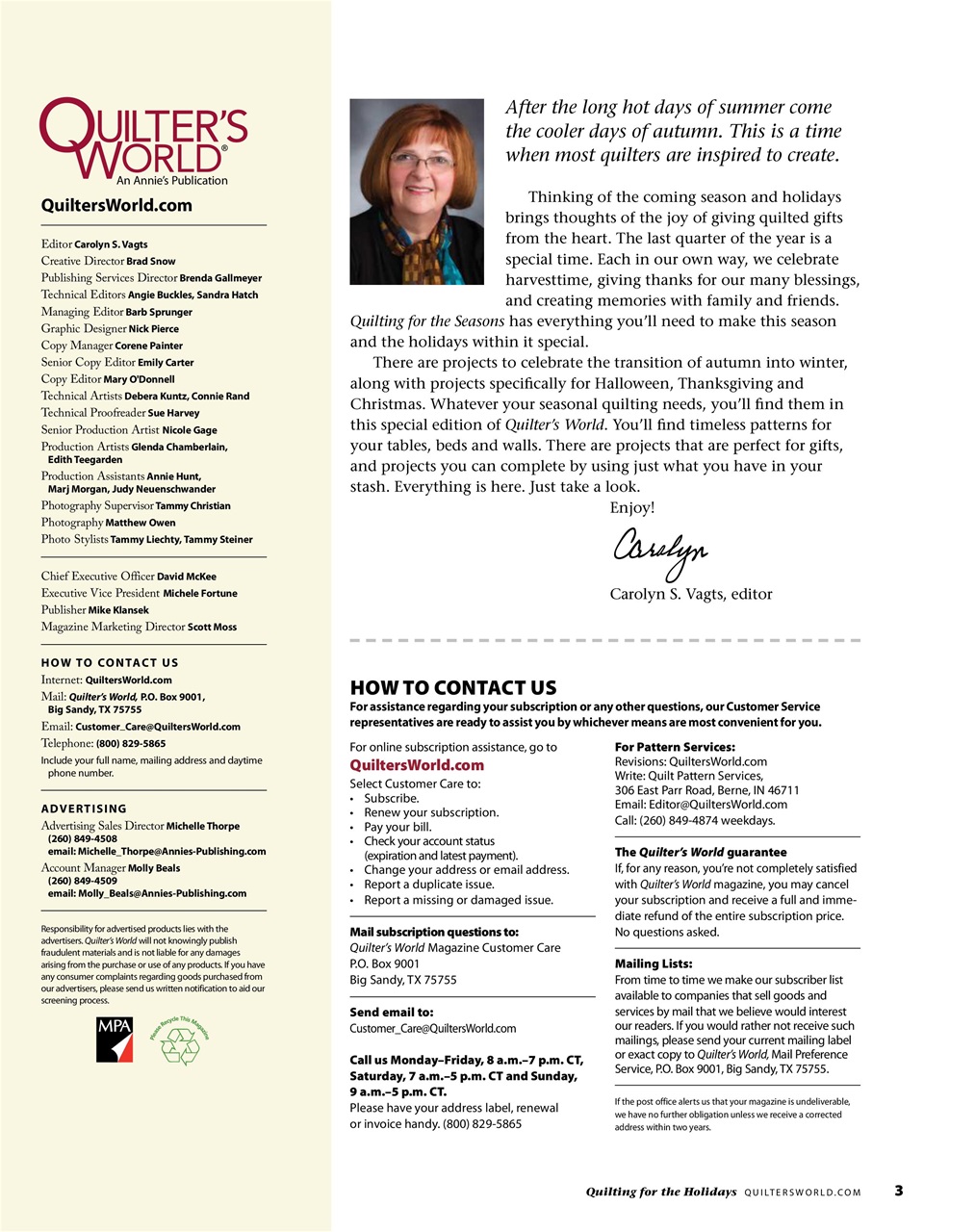 Quilter's World Preview Pages