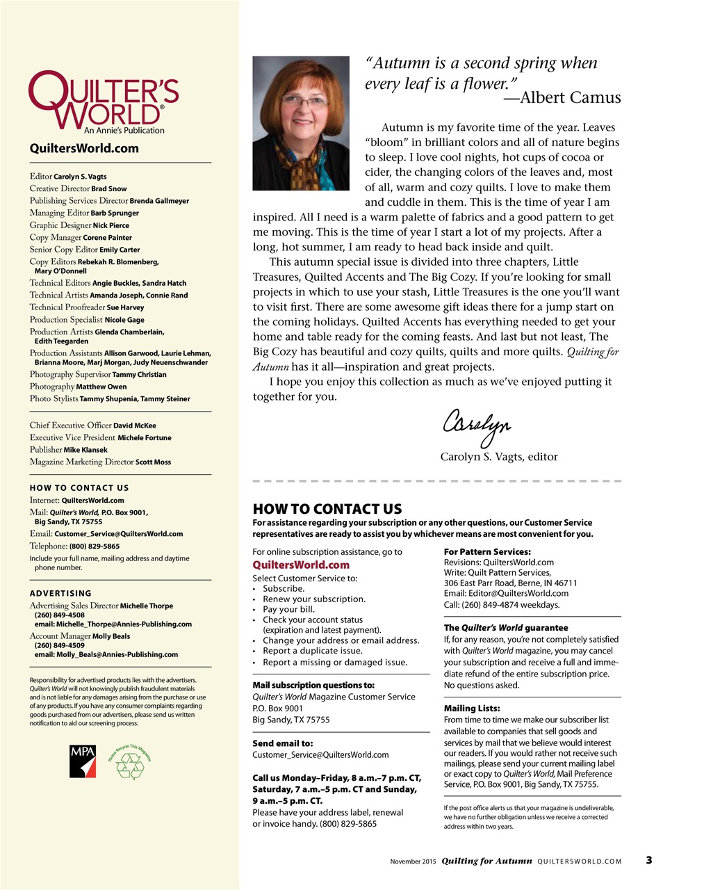 Quilter's World Preview Pages