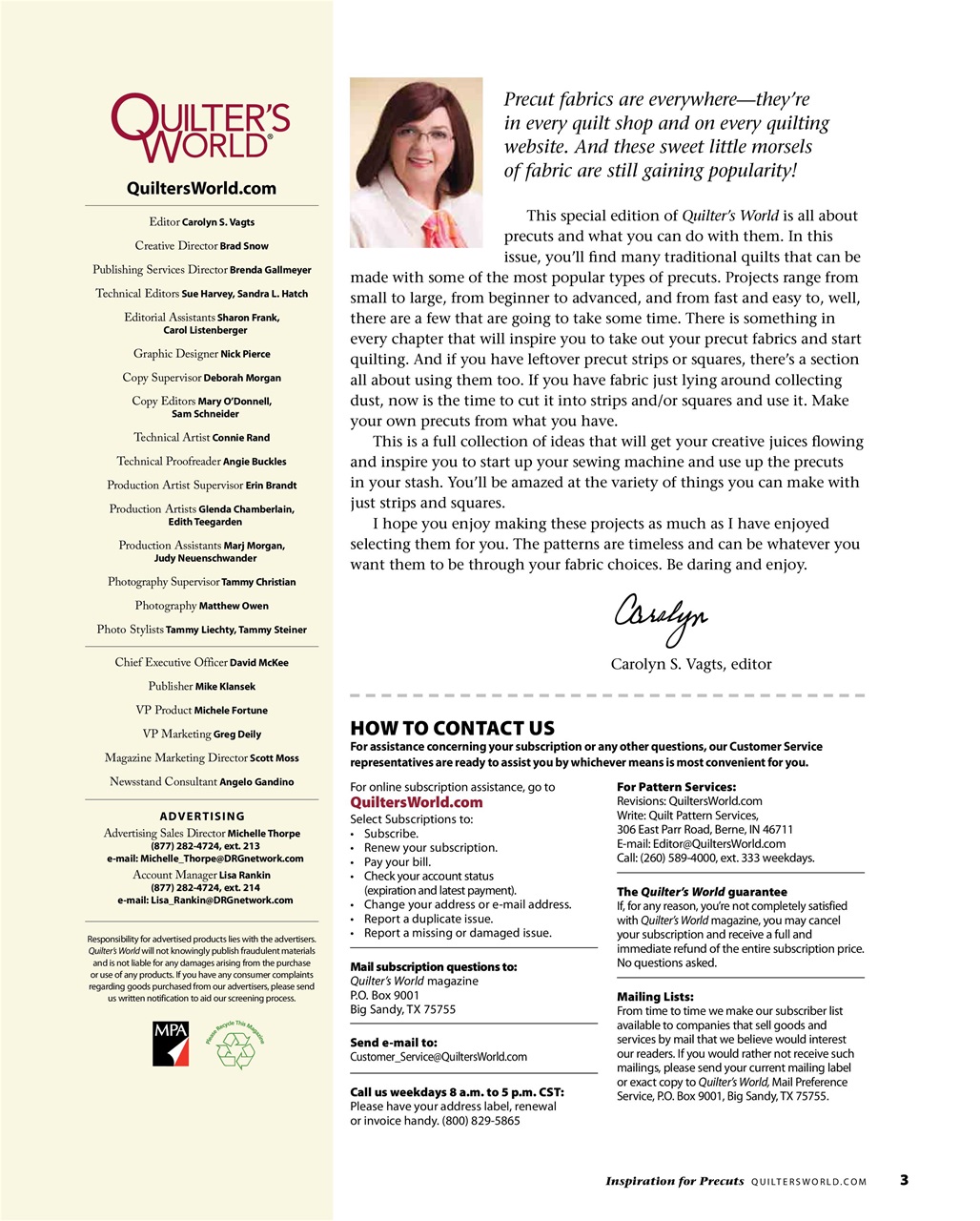Quilter's World Preview Pages