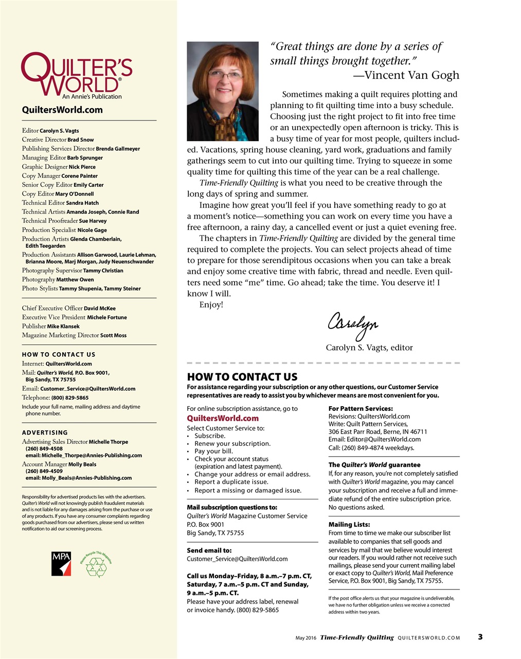 Quilter's World Preview Pages