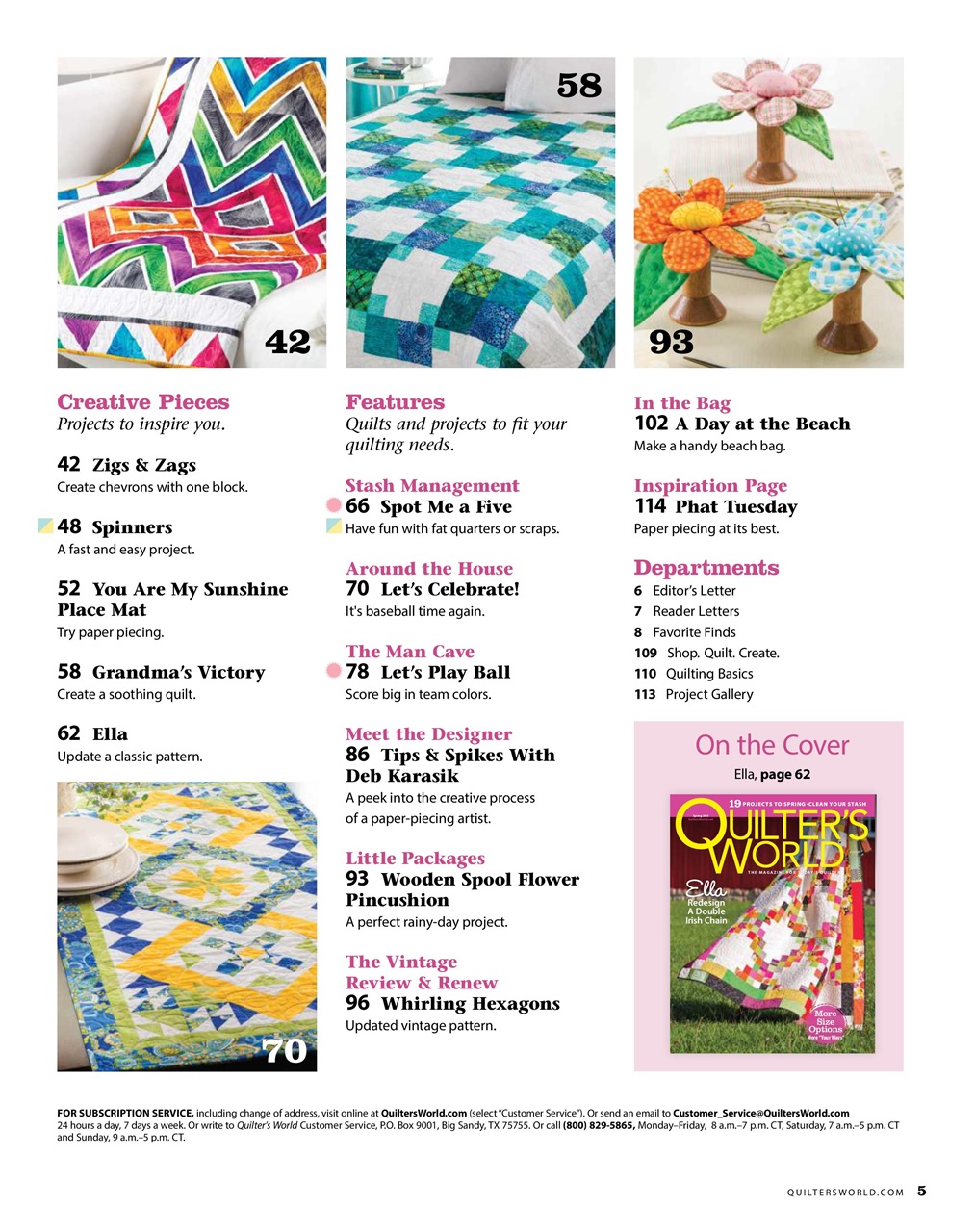 Quilter's World Preview Pages
