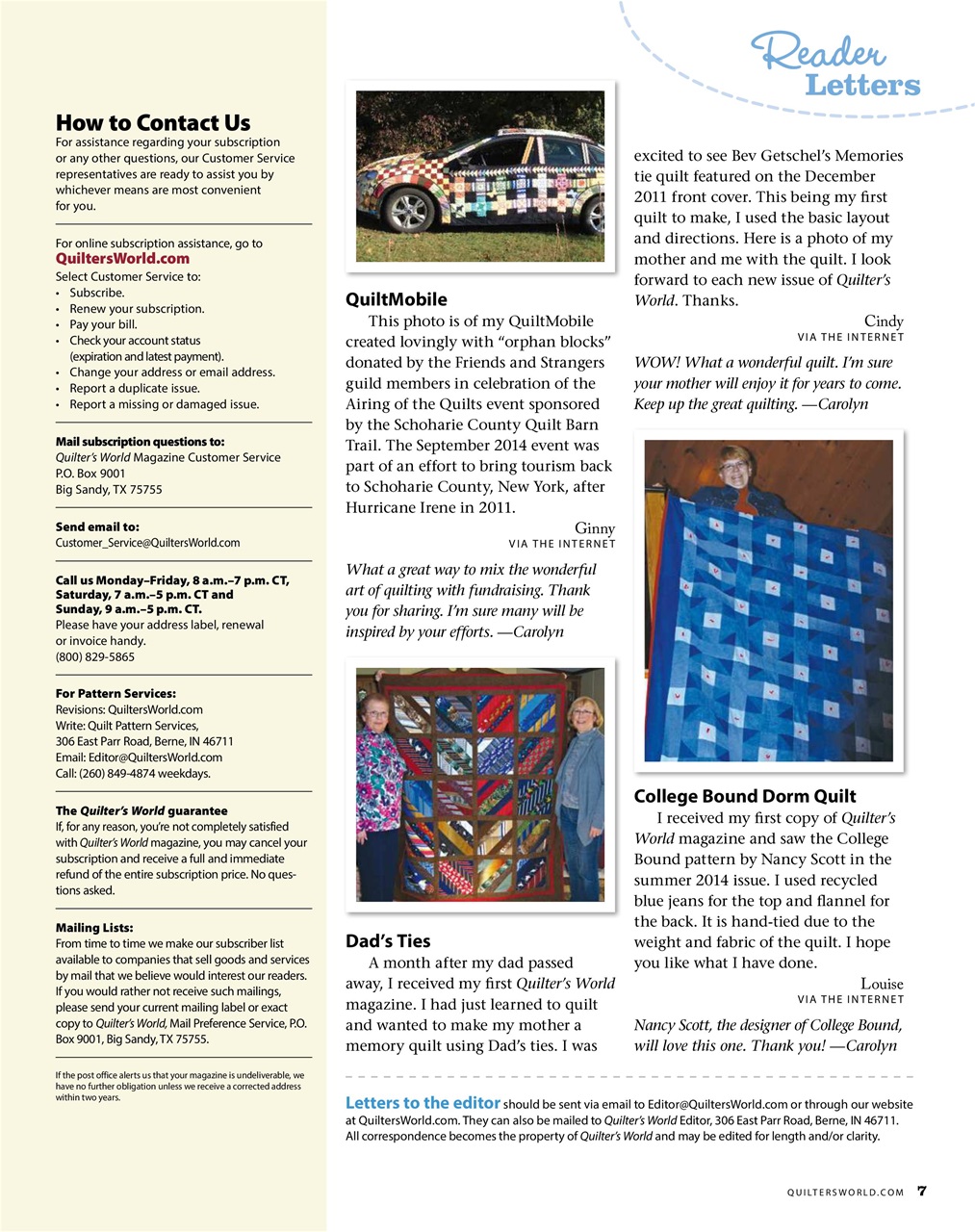 Quilter's World Preview Pages