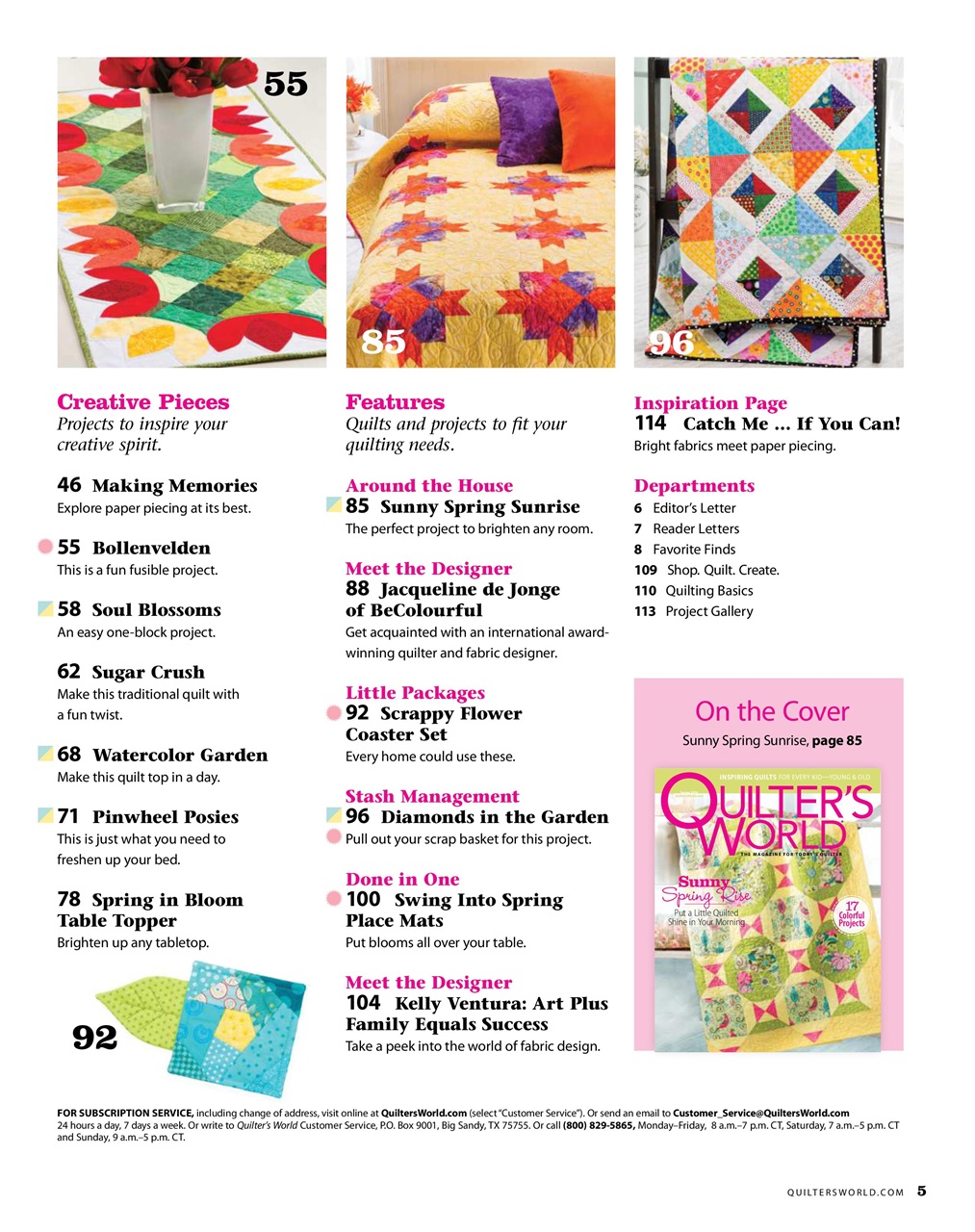 Quilter's World Preview Pages