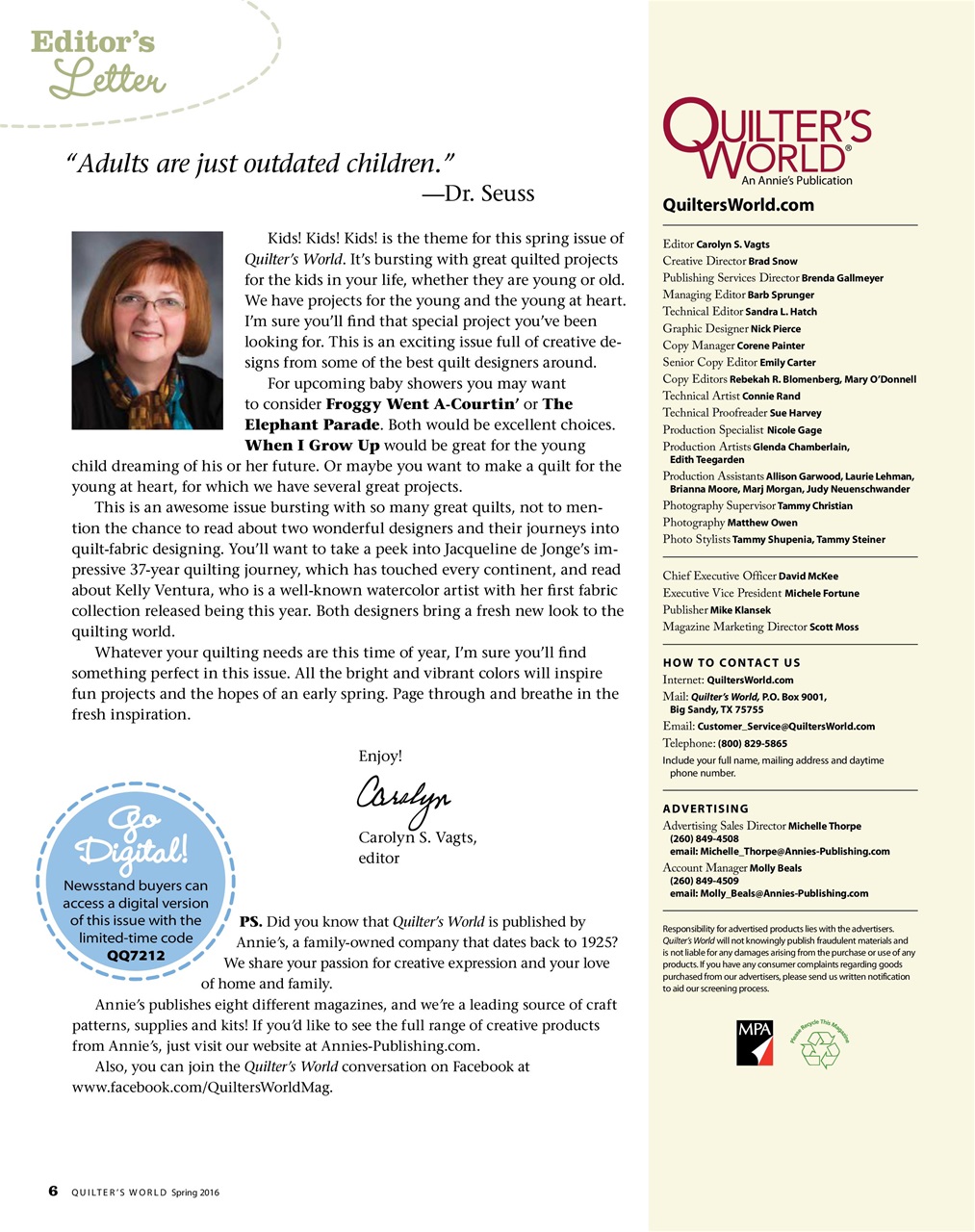 Quilter's World Preview Pages