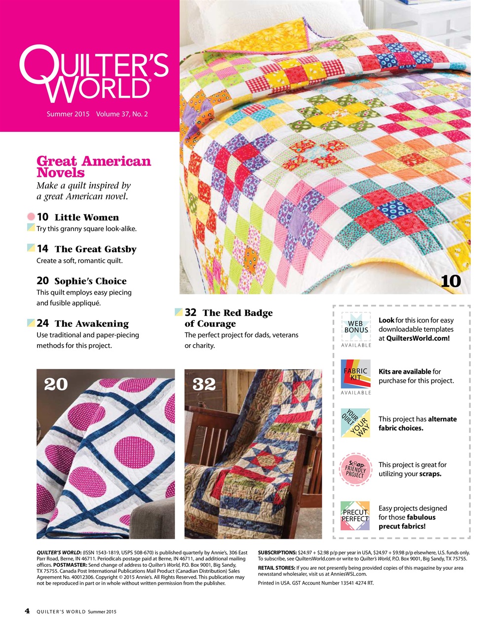 Quilter's World Preview Pages