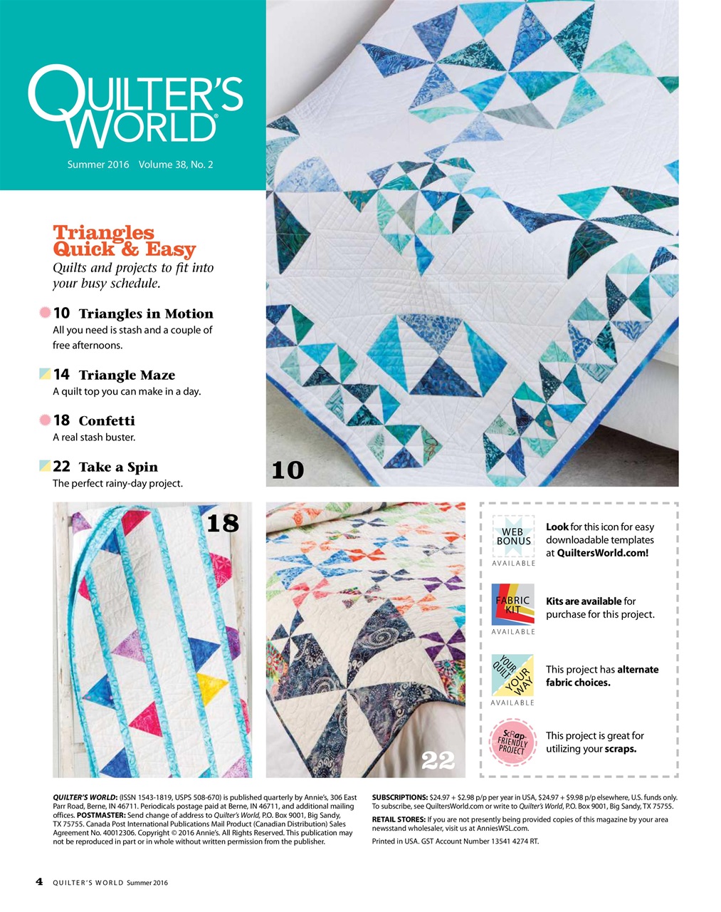 Quilter's World Preview Pages