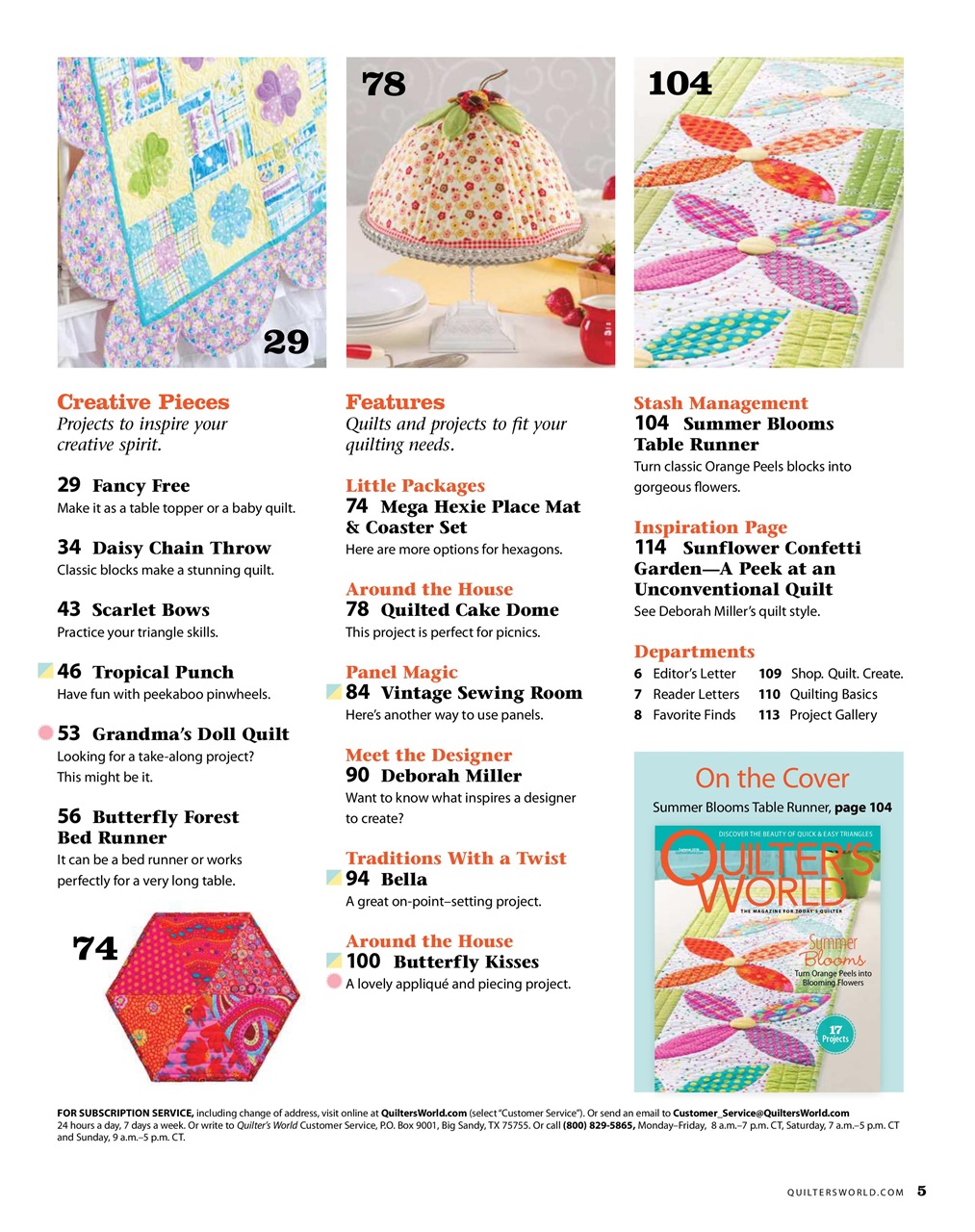 Quilter's World Preview Pages
